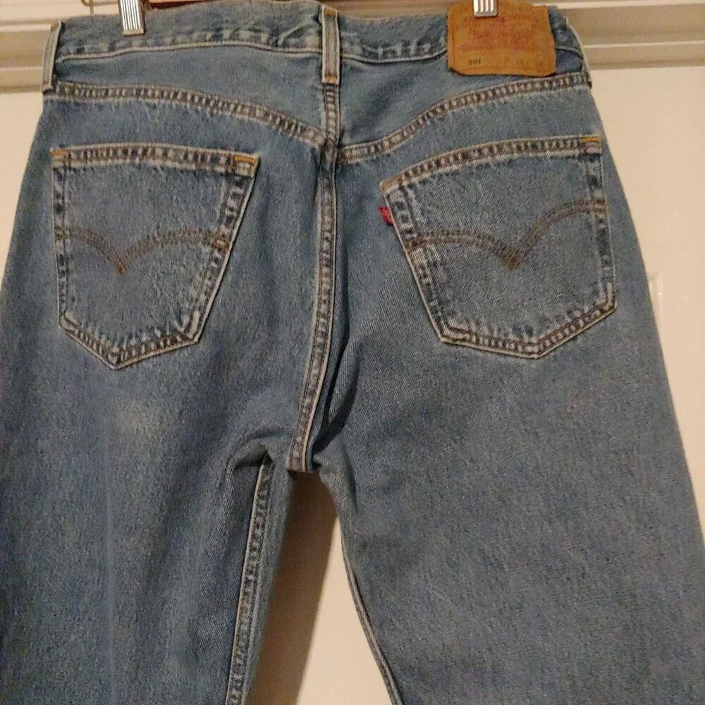 Levi's 501 Straight Leg Button Fly Denim Jeans 34x34
